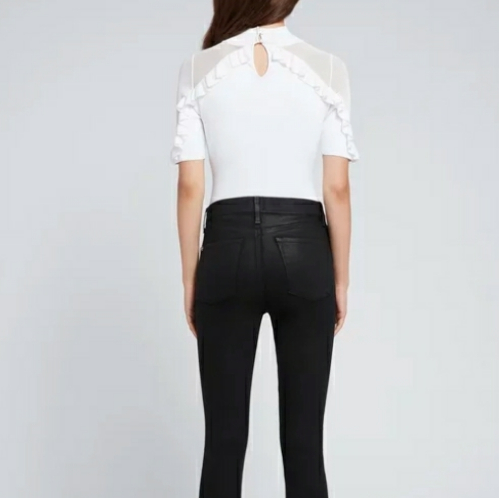 ALICE + OLIVIA White Ruffled Top - Picture 4 of 6